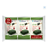 [Thùng 24 lốc] lá kim tẩm dầu Oliu 4g lốc 3 O'Food