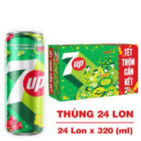Thùng 24 lon 7up 320ml vị chanh