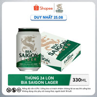 Thùng 24 lon Beer Saigon Lager - 330ml/lon