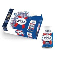 Thùng 24 Lon Bia 1664 Blanc 5% ABV 330ml Kèm Túi Du Lịch