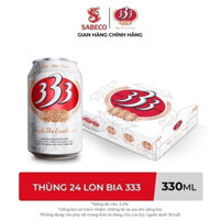 Thùng 24 lon Bia 333 sabeco 330ml/Lon