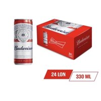 Thùng 24 Lon Bia Budweiser Trúng thưởng 30k Chính Hãng 330ml