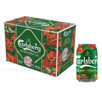 Thùng 24 Lon Bia Carlsberg Danish Pilsner 5% ABV 330ml Kèm Hộp Bánh Danisa 454G