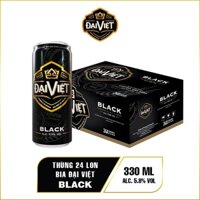 [Thùng] 24 lon bia Đại Việt black lon 330ml