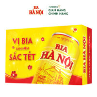 Thùng 24 lon Bia Hà Nội - HABECO (330ml/lon) - Phiên bản Tết