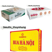 Thùng 24 lon Bia Hà Nội / Bia 333 / Bia Sài Gòn - HABECO (330ml/lon)