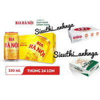 Thùng 24 lon Bia Hà Nội / Bia 333 / Bia Sài Gòn - HABECO (330ml/lon)