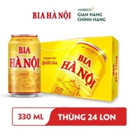 Thùng 24 lon bia Hà Nội (330ml/lon)