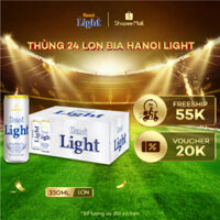 Thùng 24 lon Bia Hanoi Light - HABECO (330ml/lon)