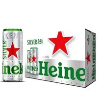 Thùng 24 lon bia Heineken Sliver- Ken bạc 330ml