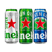Thùng 24 lon bia Heineken Sleek/Silver/không cồn lon 250ml/330ml