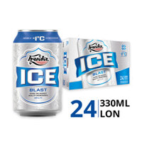 Thùng 24 lon bia Huda ice 4.7% 330ml