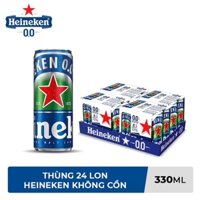 THÙNG 24 LON BIA KHÔNG CỒN HEINEKEN 0.0 [330ML]