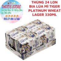 Thùng 24 lon bia lúa mì Tiger Platinum Wheat Lager 330ml/lon / Lốc 6 lon bia Tiger Platinum Wheat Lager 330ml