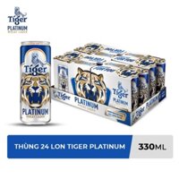 Thùng 24 lon bia lúa mì Tiger Platinum 330ml