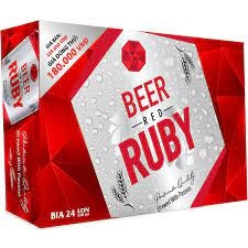 Thùng 24 lon bia Red Ruby lon 330ml
