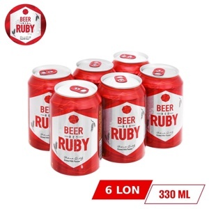 Thùng 24 lon bia Red Ruby lon 330ml