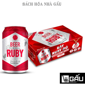 Thùng 24 lon bia Red Ruby lon 330ml