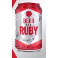 Thùng 24 Lon Bia Red Ruby 330ML hsd 06092025 phí sàn 15%