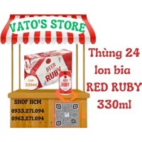 Thùng 24 lon bia red RUBY 330ml / Lốc 6 lon bia red RUBY 330ml