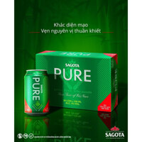 Thùng 24 lon Bia Sagota Pure 330ml