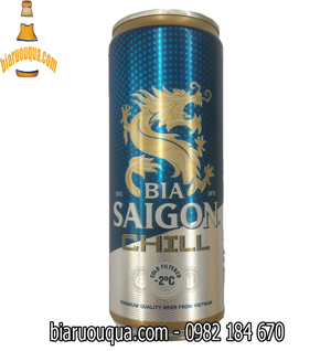 Thùng 24 lon bia Sài Gòn Chill 330ml