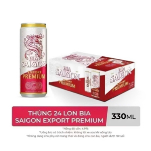 Thùng 24 lon bia Sài Gòn Export 330ml