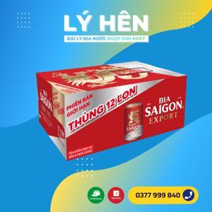 Thùng 24 lon bia Sài Gòn Export 330ml