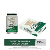 Thùng 24 Lon Bia Sài Gòn Lager x 330ml /Lon ...