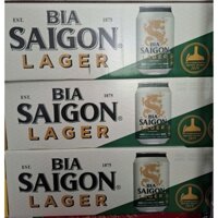 Thùng 24 Lon Bia Sài Gòn Lager x 330ml /Lon,bia Sài Gòn