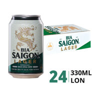 Thùng 24 lon bia Saigon Lager 4.3% 330ml