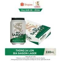 Thùng 24 lon bia Saigon Lager - 330ml/lon