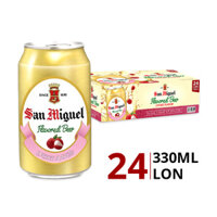 Thùng 24 lon bia San Miguel trái cây 3% vị vải 330ml