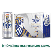 thùng 24 lon bia Tiger Crystal ( tiger bạc) 330ml