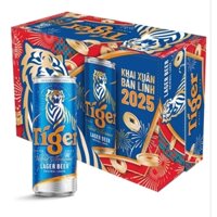 thùng 24 lon bia tiger lùng 250ml đậm đà thơm ngon đún vị bia lên men tự nhiên cho hươn vị thơm ngon đọc đáo có mẫu xuân
