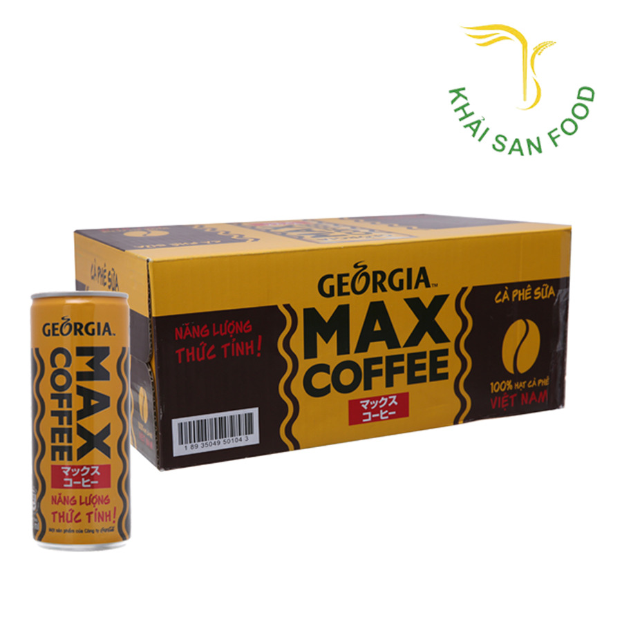 Thùng 24 lon cà phê sữa Georgia Max Coffee 235ml