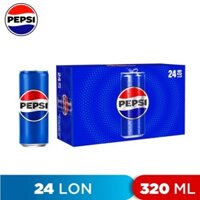 [THÙNG 24 LON date xa] Nước ngọt PEPSI Cola Sleek thùng 24 lon x 320ml