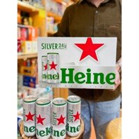 Thùng 24 Lon Heineken Bạc 330ml