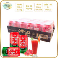 [Thùng 24 lon & Lốc 6 lon] Nước Soda Vị Dưa Hấu ZERO Lon 350ml_Korean_Thị Mint Mart.