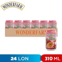 THÙNG 24 LON NƯỚC CHANH DÂY WONDERFARM 310ML/ NƯỚC CHANH LEO