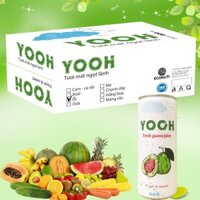 Thùng 24 lon nước ép Ổi đào tươi YOOH (240ml/lon)