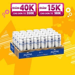 Thùng 24 lon nước giải khát có ga Aquafina Soda 320ml