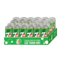 Thùng 24 lon nước ngọt 7 Up vị chanh 320ml