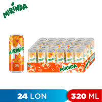 THÙNG 24 LON NƯỚC NGỌT CAM MIRINDA 320ML