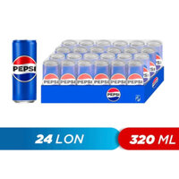 thùng 24 lon nước ngọt có ga Pepsi 330ml