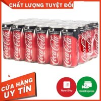 Thùng 24 lon nước ngọt có ga Coca Cola Zero 320ml - Không đường - Không calories - Zero Sugar - Coke Zero
