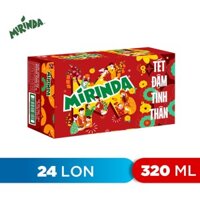 Thùng 24 Lon Nước Ngọt Có Gas Mirinda Xá Xị 320mlLon