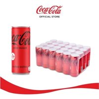 (Thùng 24 lon) Nước ngọt Coca Zero (Lon 320ml)