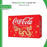Thùng 24 lon nước ngọt Coca Cola 320ml vị nguyên bản