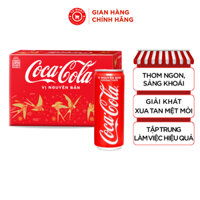 Thùng 24 lon nước ngọt Coca Cola vị nguyên bản 320ML